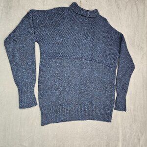 SEH Kelly Thick Heavyweight Multi Grey Chevron Wool Sweater XL A5-33